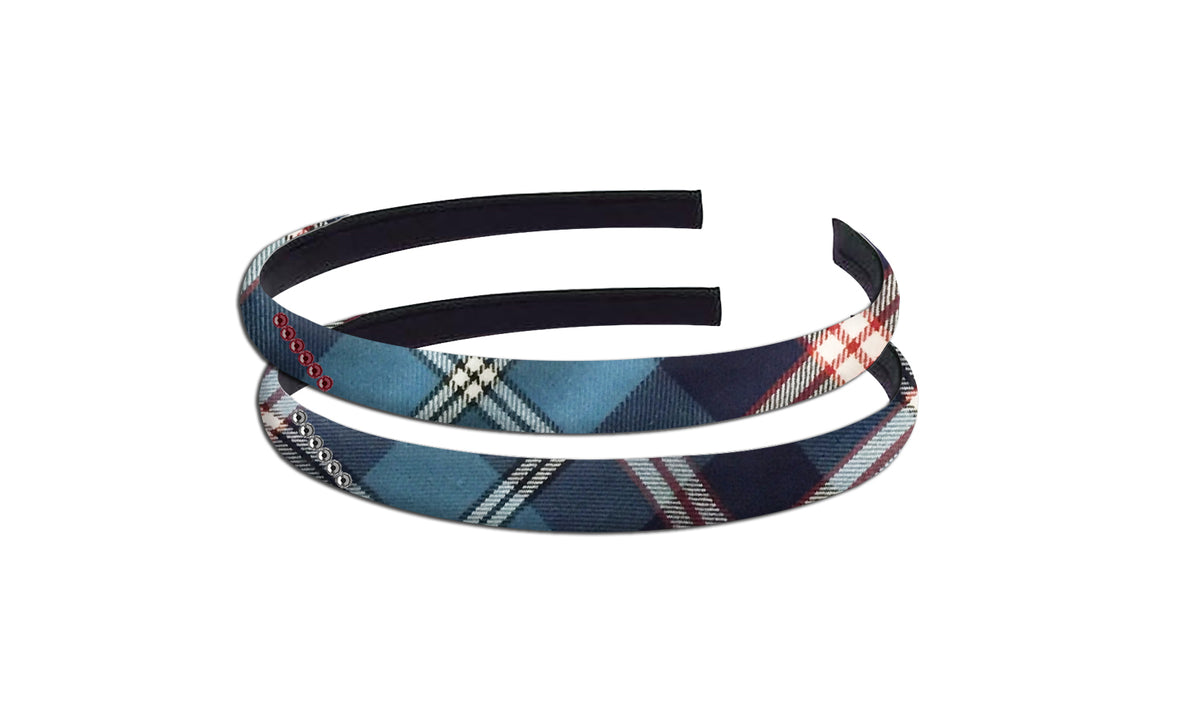 TARTAN HAIRBAND WITH CRYSTALS, 2901-36 *FINAL SALE*