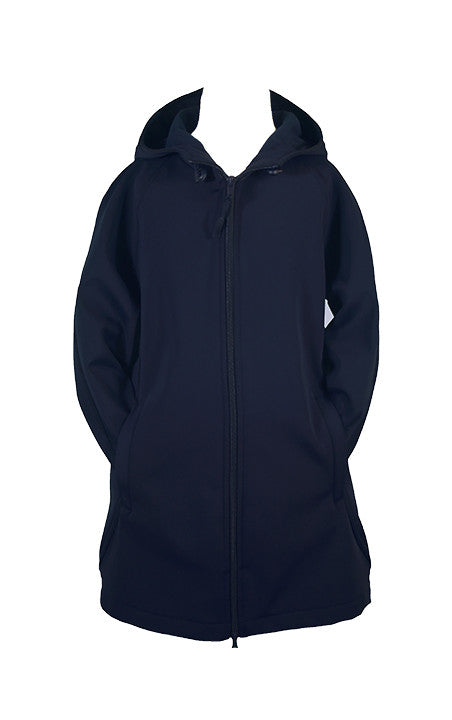 ZZZ NAVY SOFTSHELL RAINCOAT WITH HOOD, GIRLS, CHILD