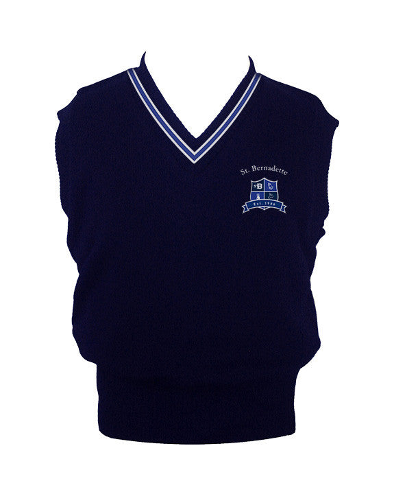 ST. BERNADETTE VEST WITH PIPING, UP TO SIZE 32 - Cambridge Uniforms