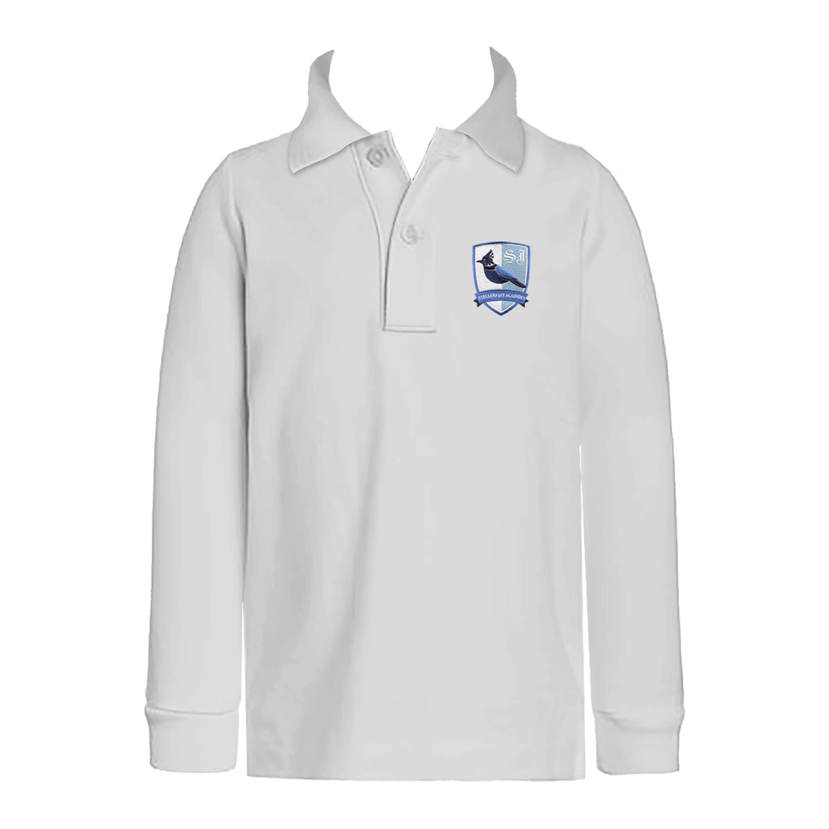 STELLERS JAY ACADEMY GOLF SHIRT, UNISEX, LONG SLEEVE, CHILD